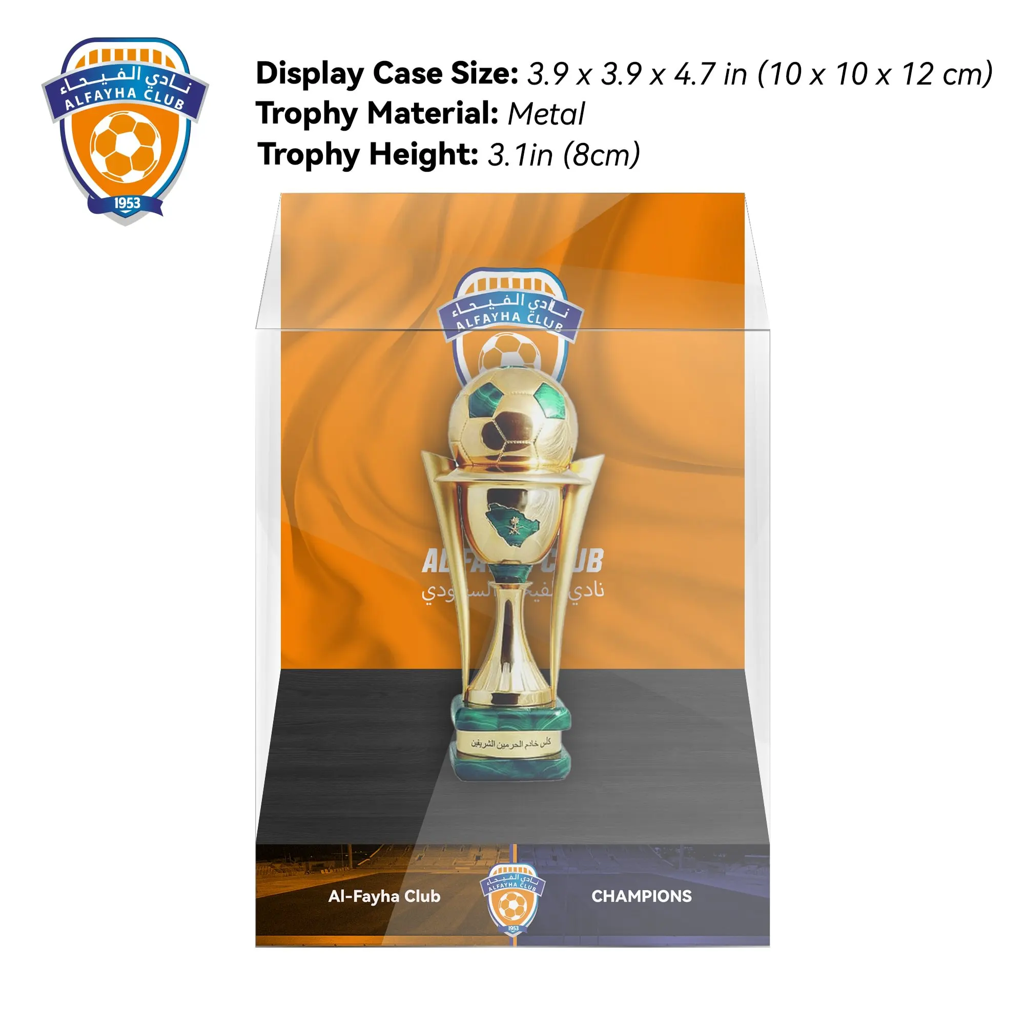 Display Case Acrylic - Metal Signed Football Model Display Case