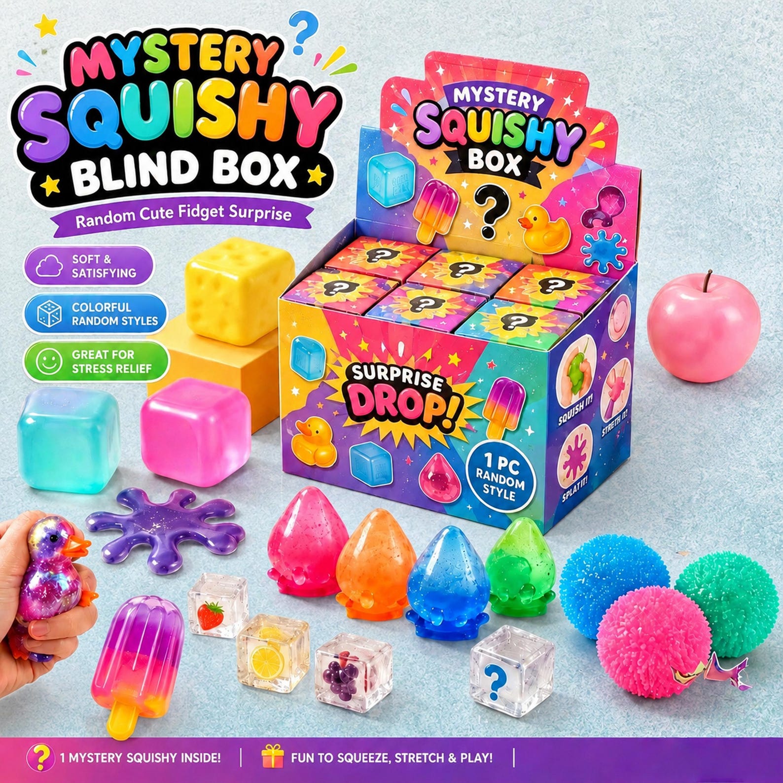 Mystery Box Blind Bag - Mystery Squishy Blind Box with One