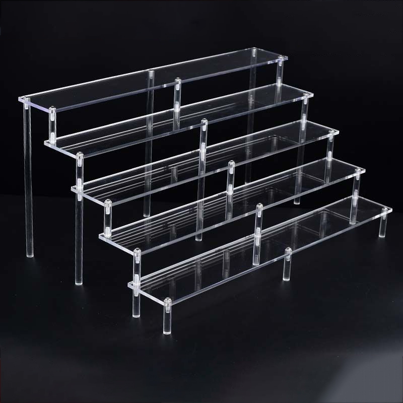 Display Risers Set - Clear 1-6 Tier Acrylic Display Stand