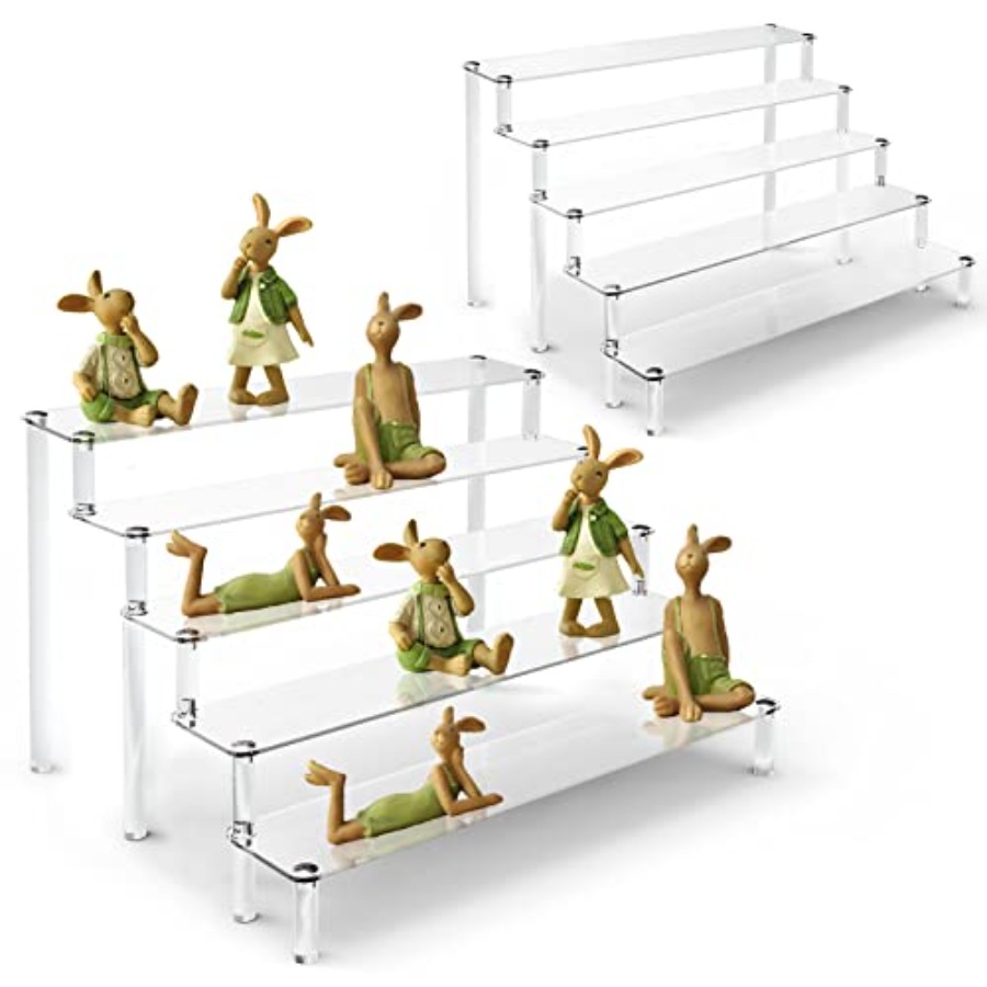 Display Risers Set - Acrylic Display Risers Stand Shelf, Acrylic