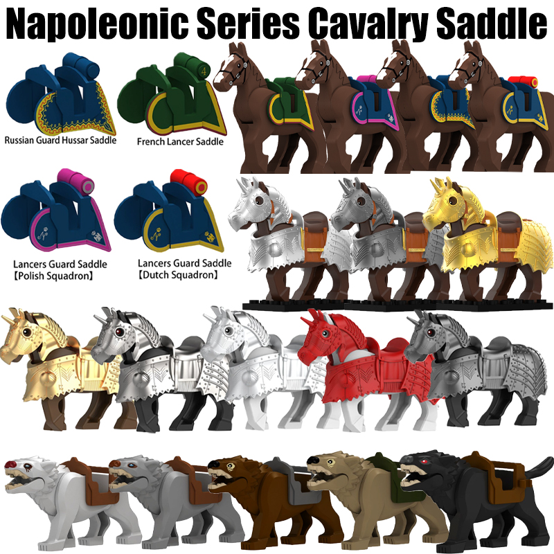 Lego Minifigure Holder - Medieval Military Napoleonic Series Cavalry Saddle