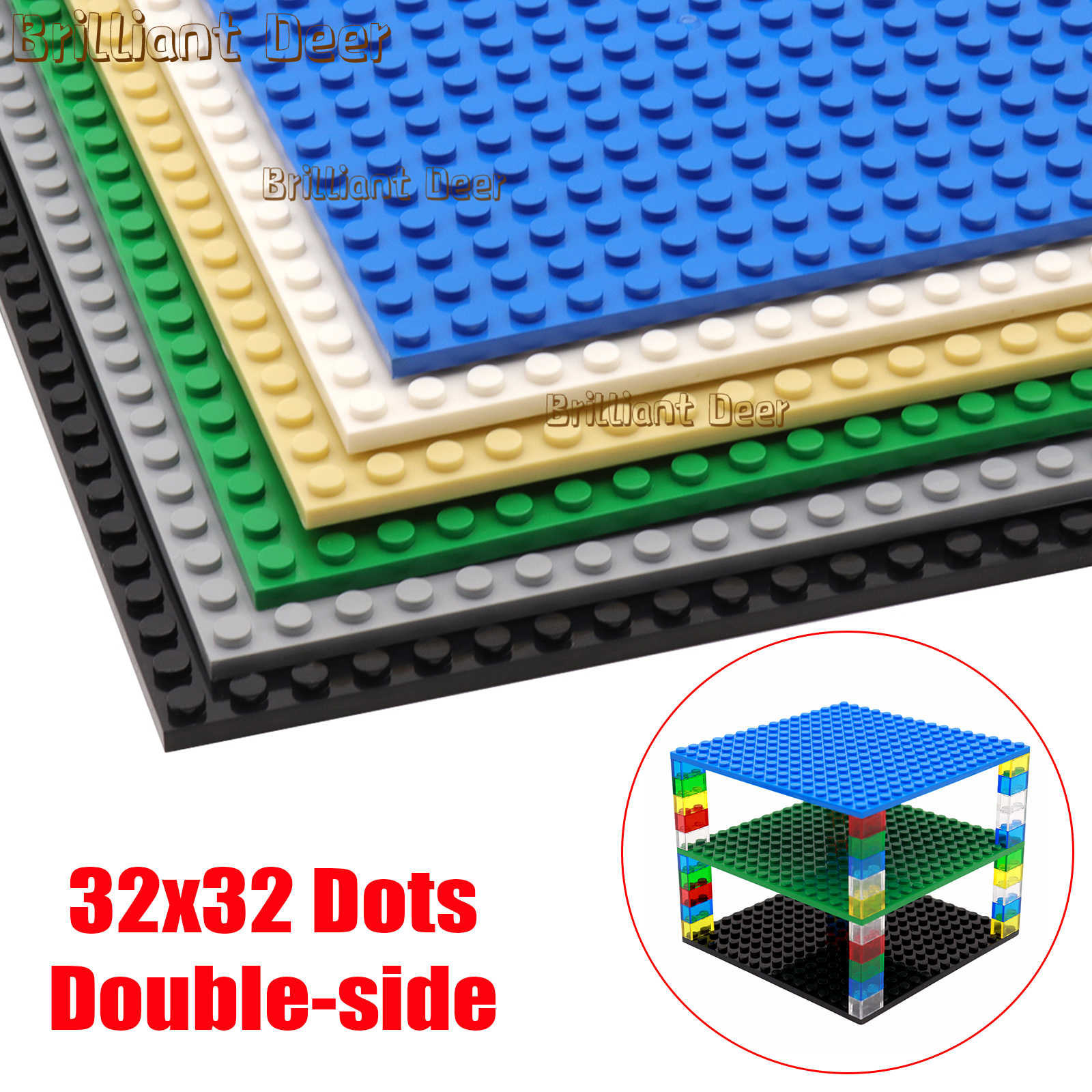 Lego Minifigure Holder - 2PCS 32x32 Dots Base Plate Double