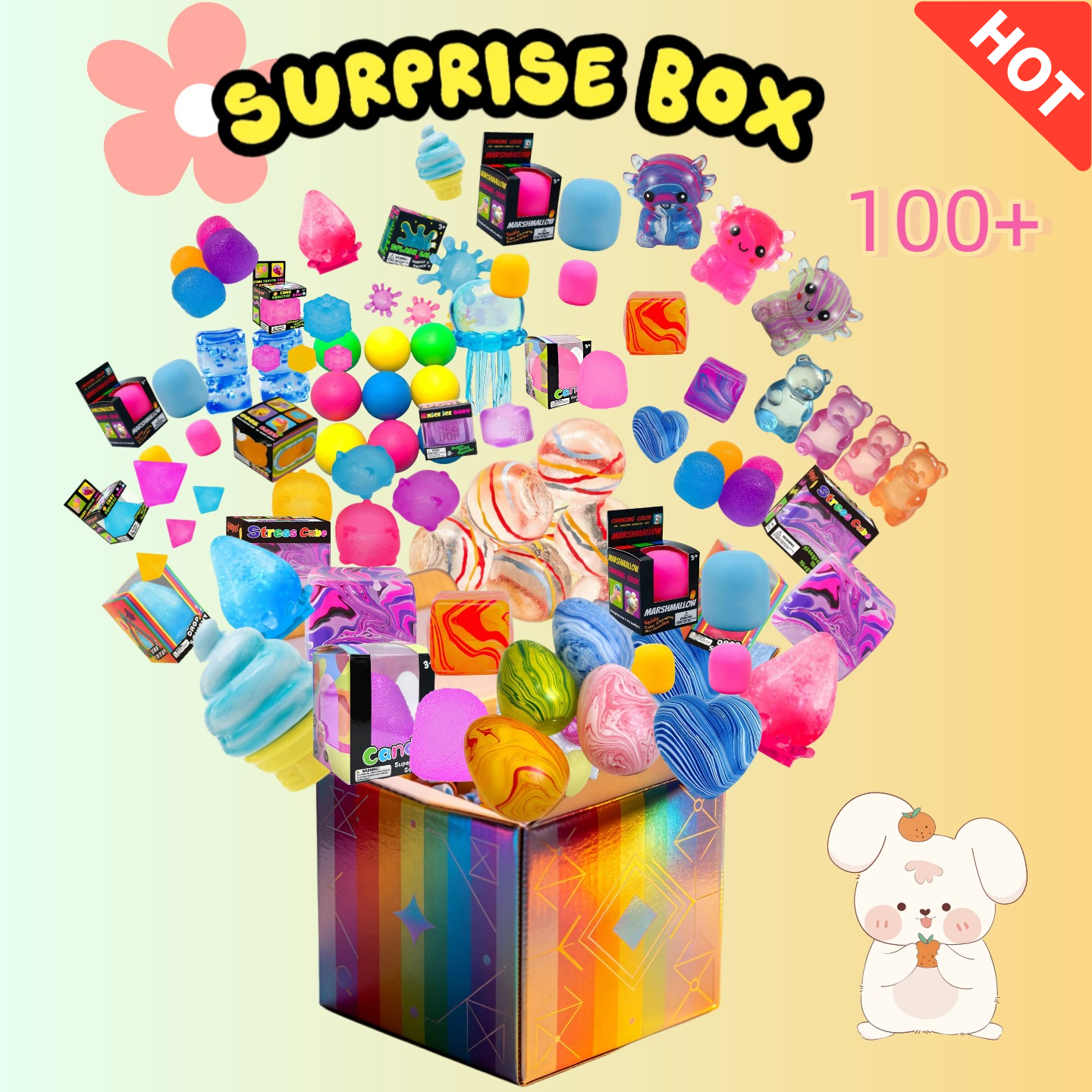 Mystery Box Blind Bag - 100+Pcs Surprise Box Toys, Novelty Stress