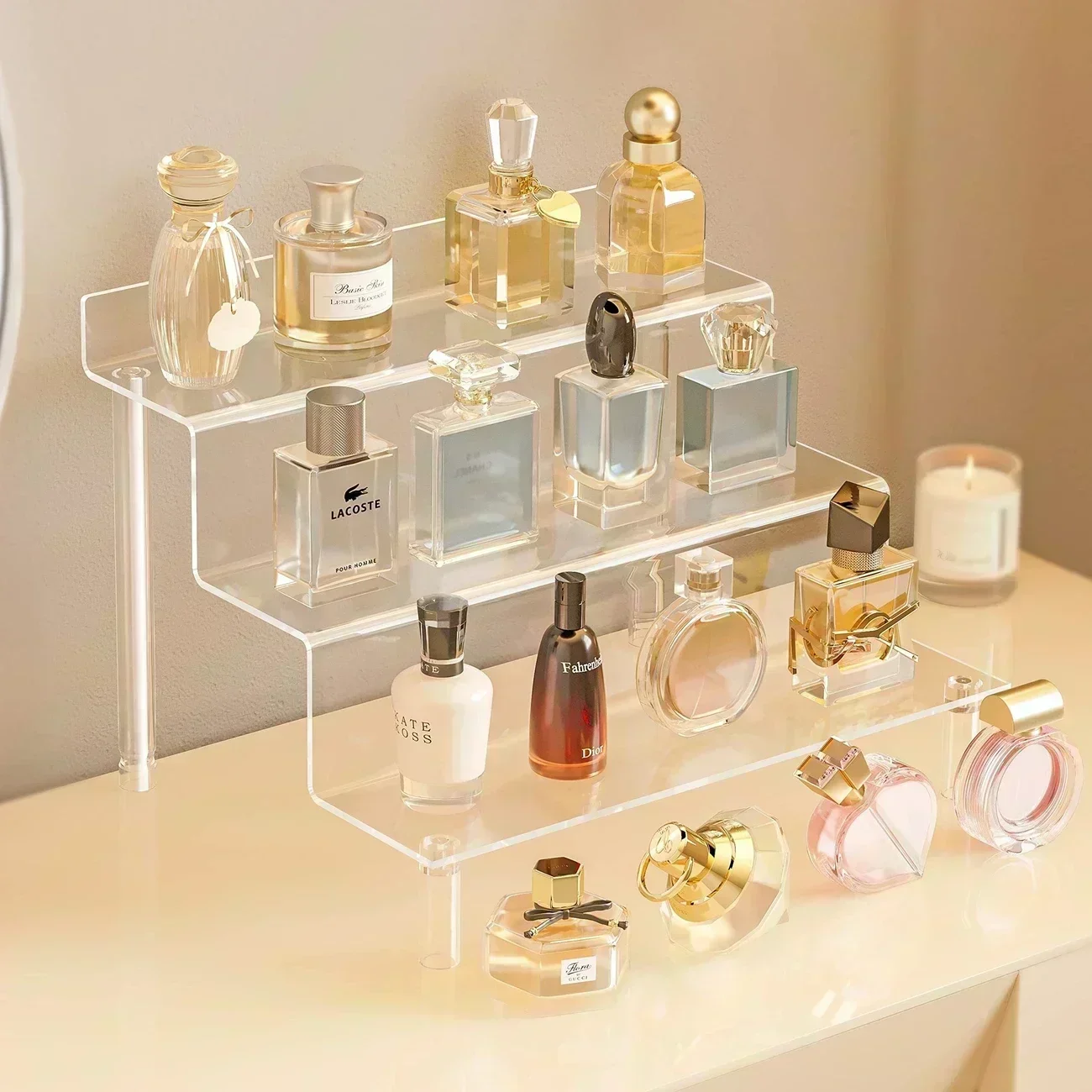 Pop Display Shelf - 1-4 Tier Acrylic Display Stand Clear