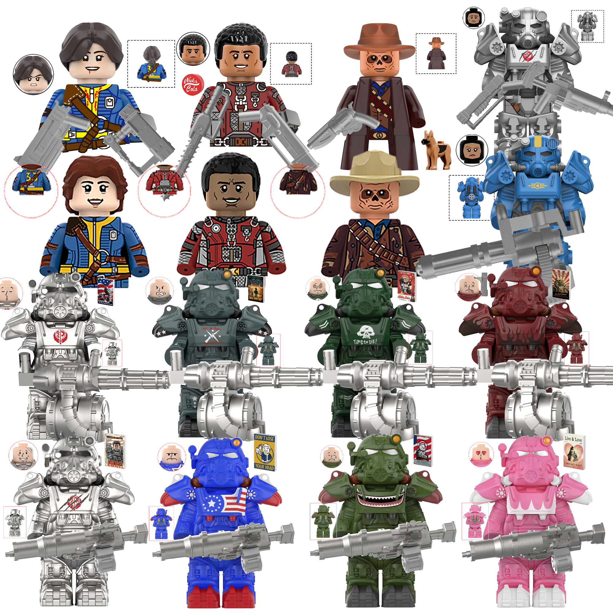 Lego Minifigure Holder - New BoS Game T60 Power Armor