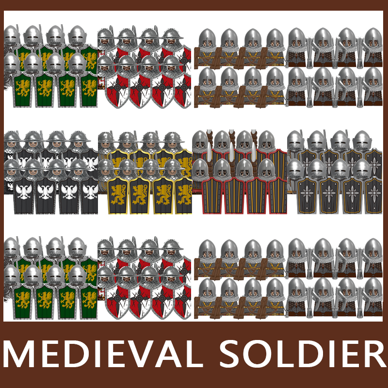 Lego Minifigure Holder - MOC Medieval Castle Soldier Figures Building