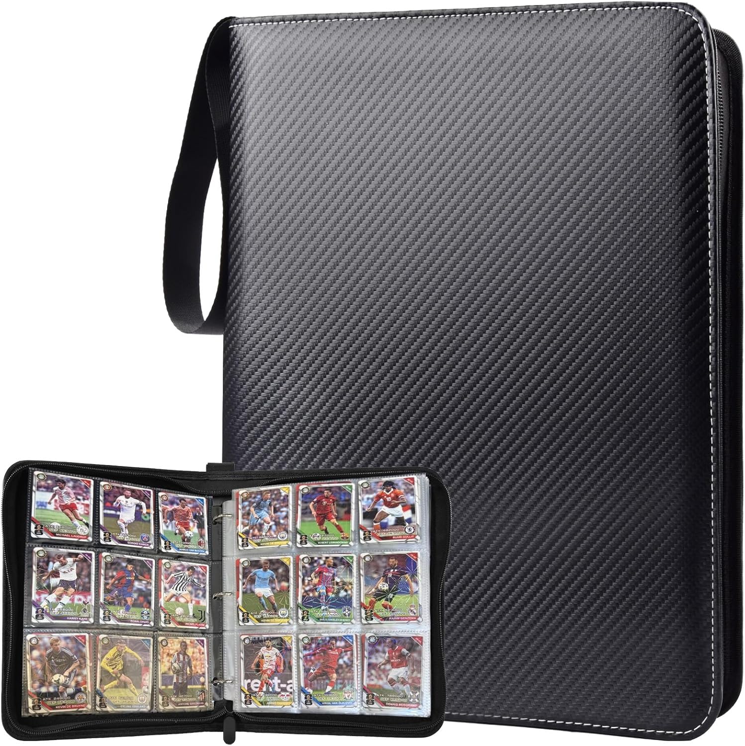 Trading Card Binder - Portable 9-Pocket Trading Card Binder, Holds