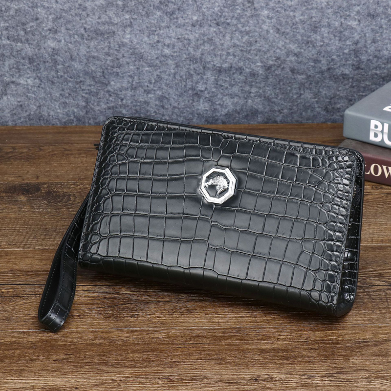 Card Top Loader - Men's Genuine Leather Clutch Bag English