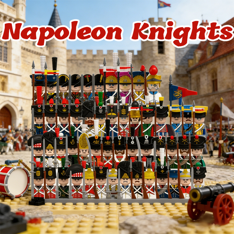 Lego Minifigure Holder - Medieval Castle Knight Building Blocks MIlitary