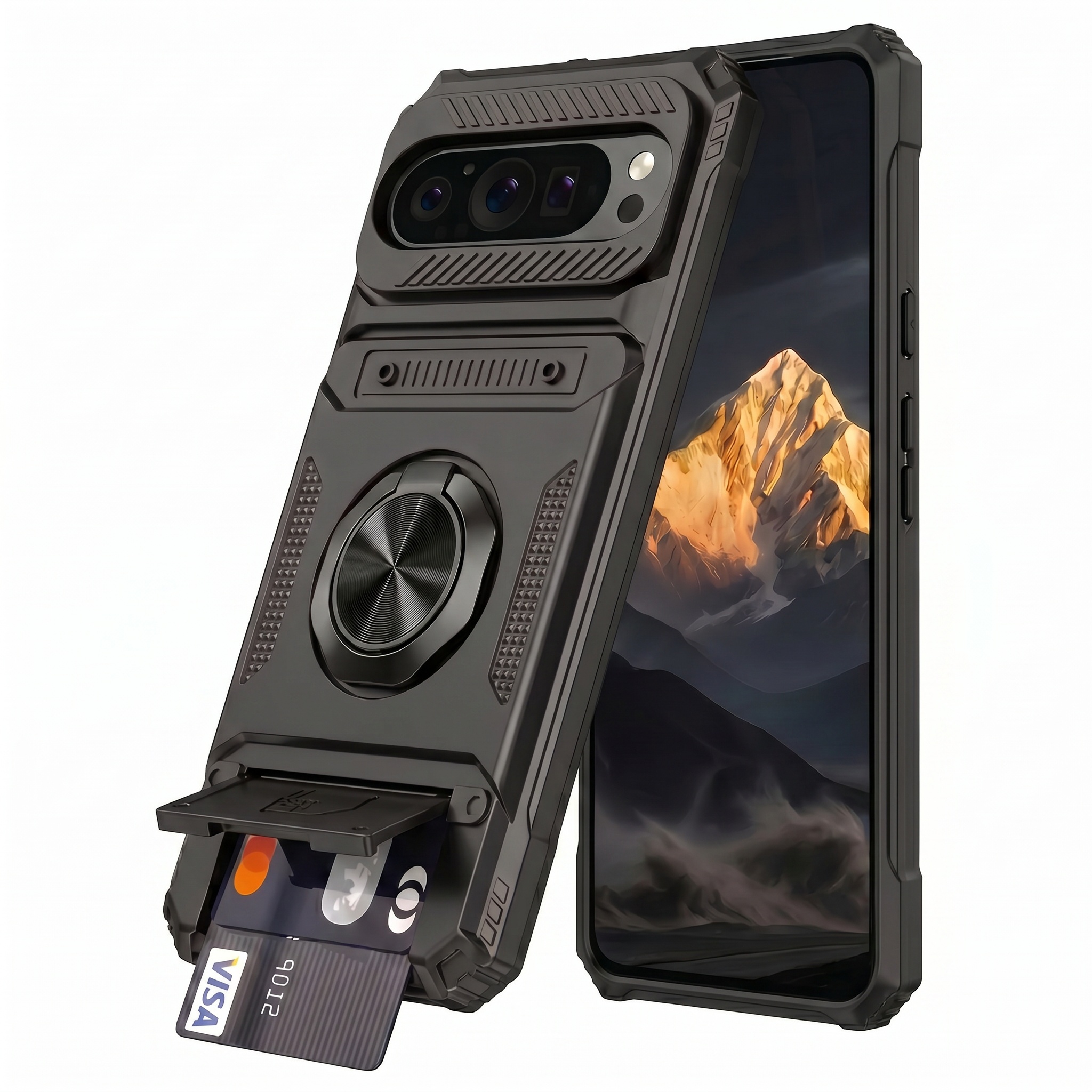 Graded Card Display - Luxury Rotating Ring Stand Armor Magnetic