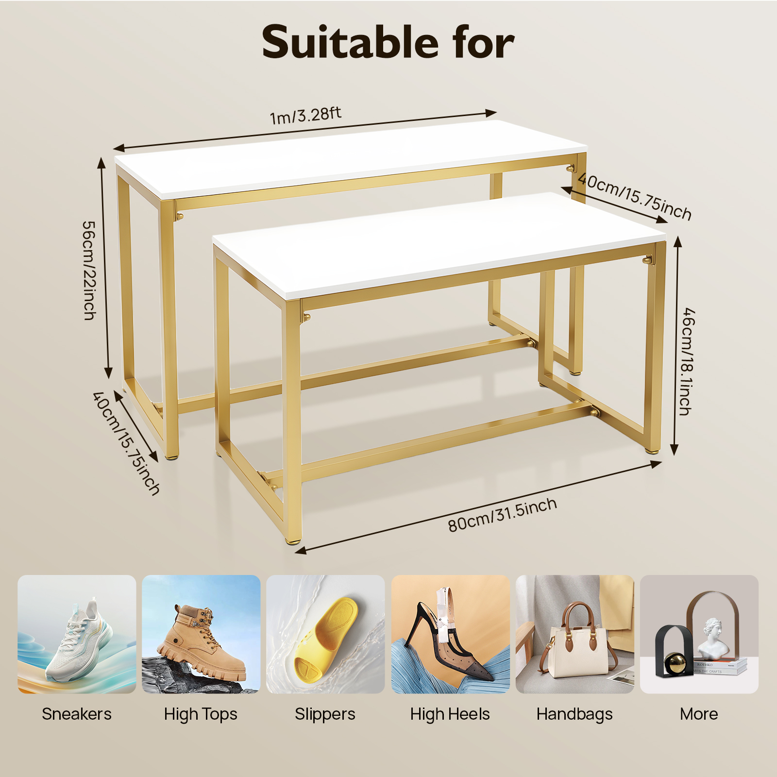 Metal Shoe Handbag Display Sta - огляд і ціна Display Risers Set