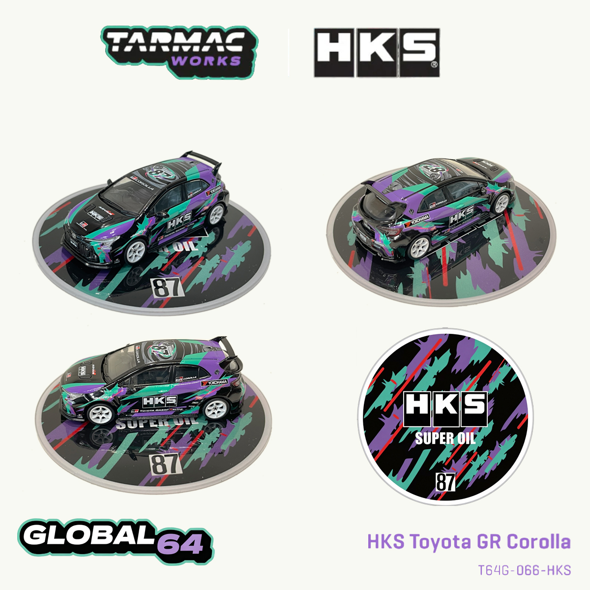 Tarmac Works T64G-066-HKS 1:64 - огляд і ціна Die Cast Car 1 64