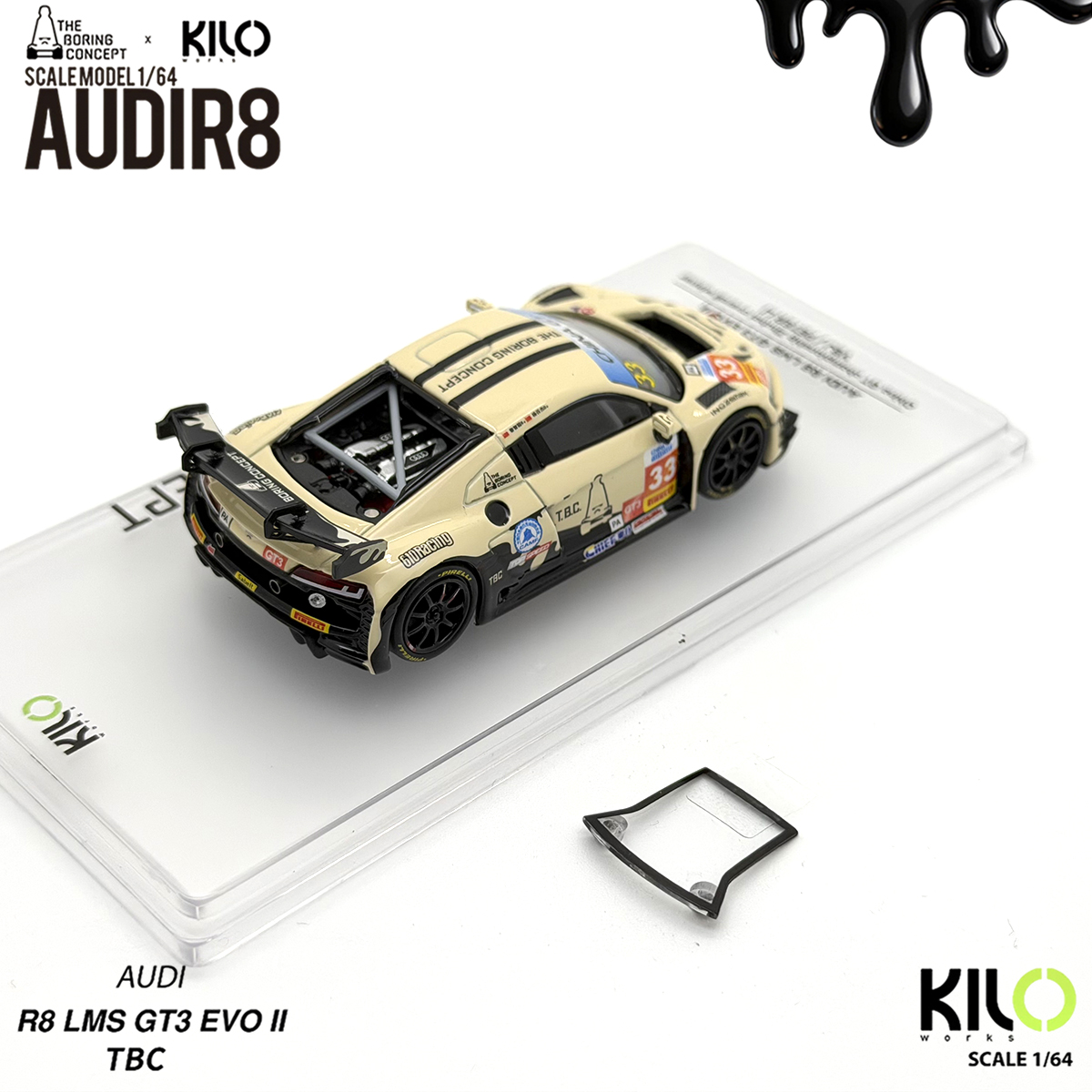 Kilo Works × TBC 1:64 Audi R8  - огляд і ціна Die Cast Car 1 64