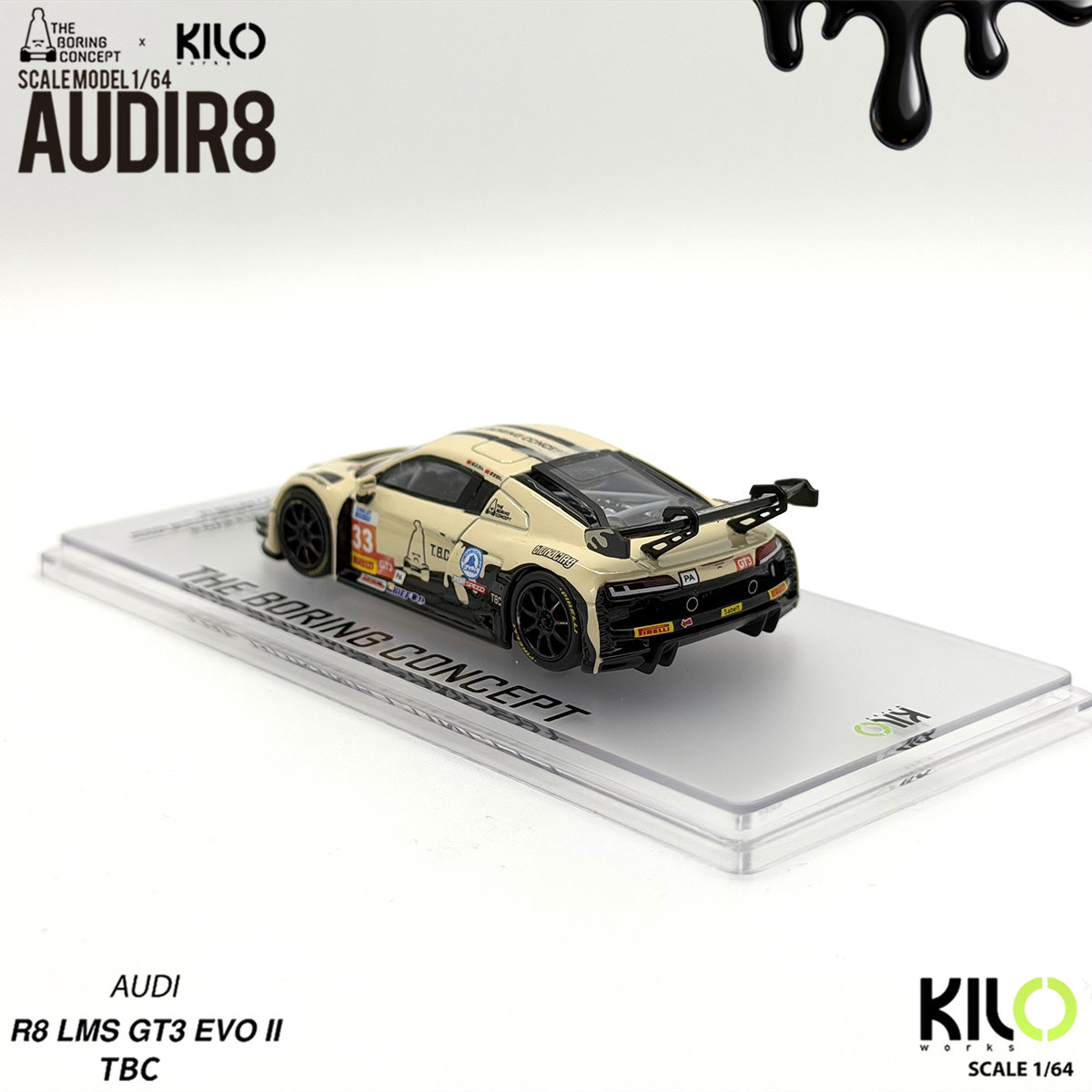 Kilo Works × TBC 1:64 Audi R8  - огляд і ціна Die Cast Car 1 64
