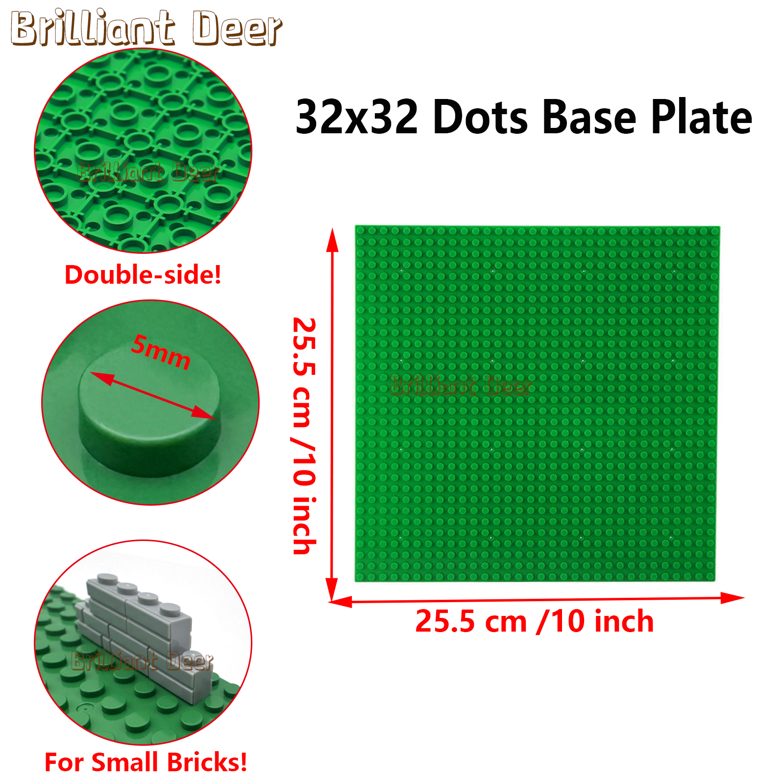 2PCS 32x32 Dots Base Plate Dou - огляд і ціна Lego Minifigure Holder