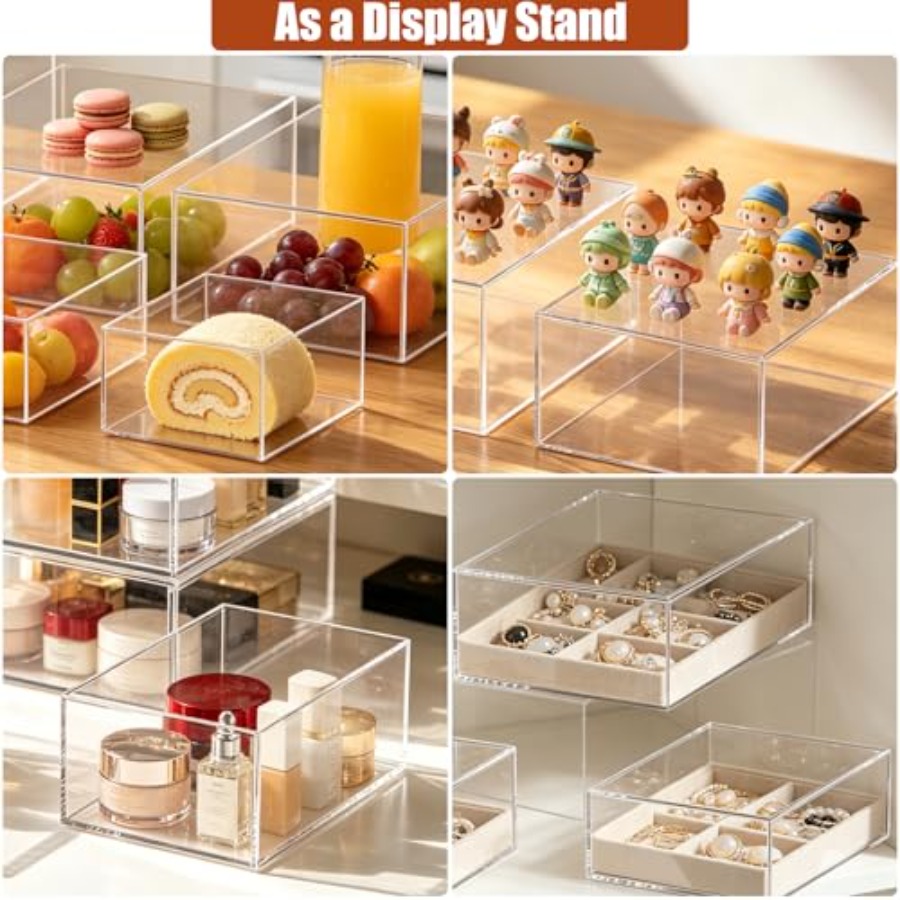 6Pcs Clear Acrylic Risers Disp - огляд і ціна Display Risers Set