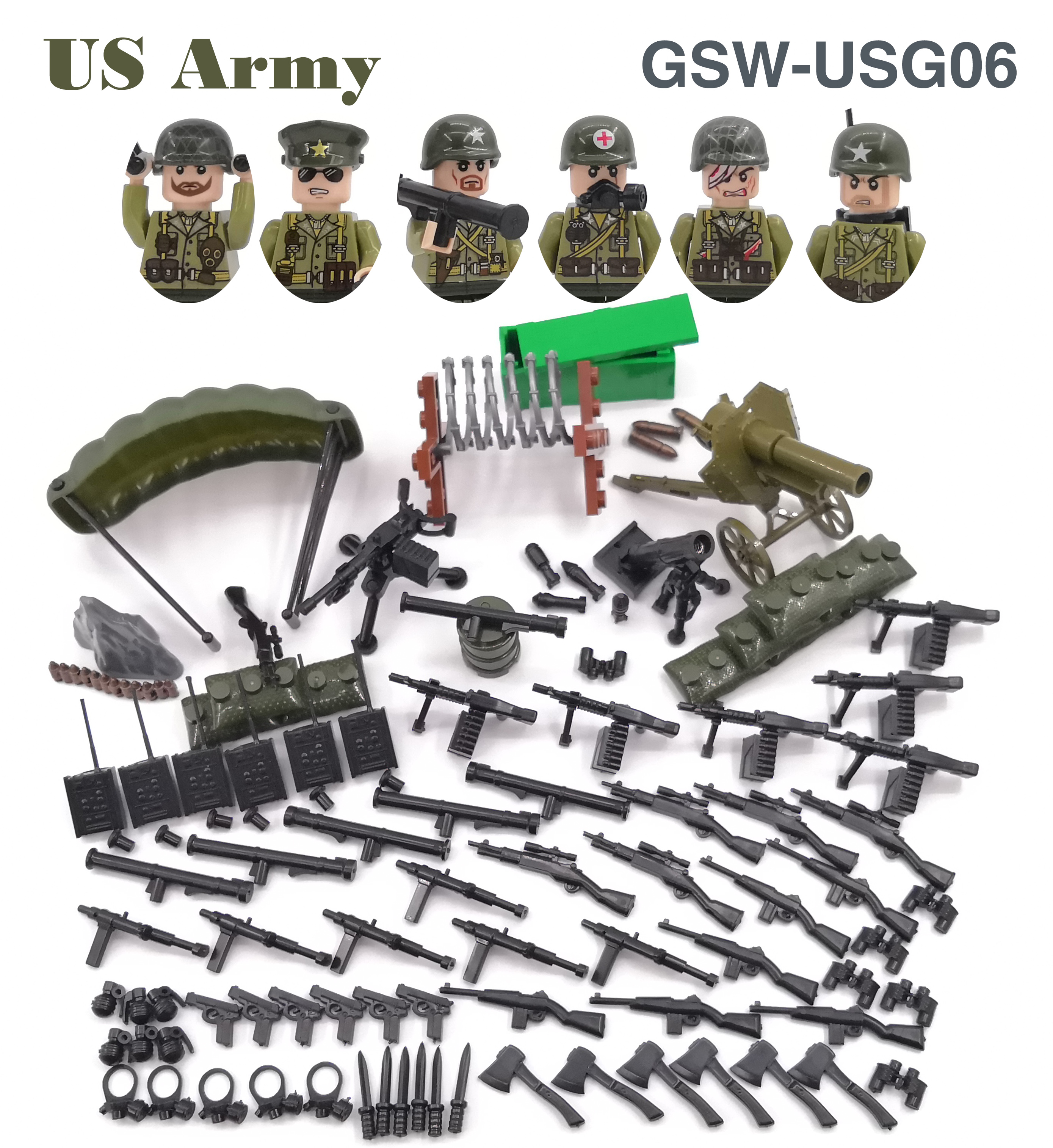 WW2 Soldier US Russia Soviet R - огляд і ціна Lego Minifigure Holder