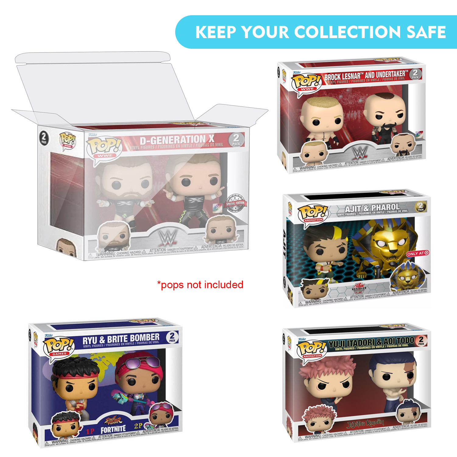 HIGOPLAY 2 in 1 Pack Protectiv - огляд і ціна Funko Pop Protector