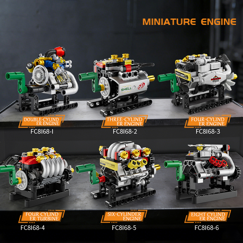Mini Engine 2/3/4/6/8 Cylinder - огляд і ціна Building Block Mini