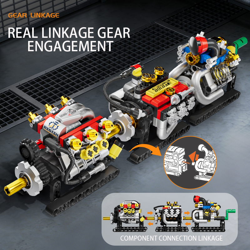Mini Engine 2/3/4/6/8 Cylinder - огляд і ціна Building Block Mini