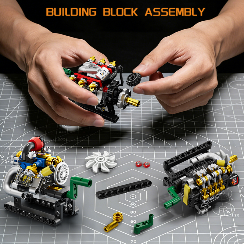 Mini Engine 2/3/4/6/8 Cylinder - огляд і ціна Building Block Mini
