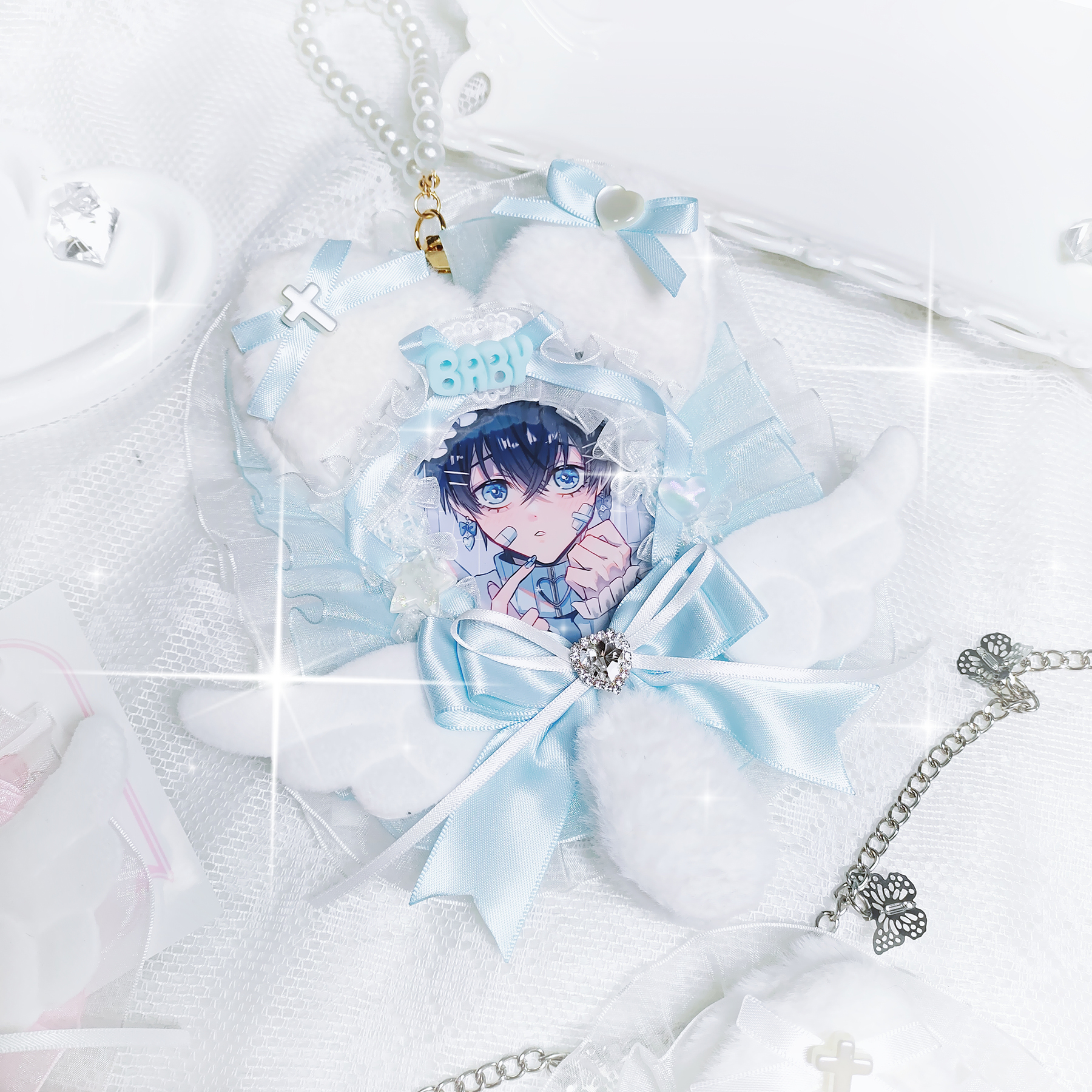 Angel Cat Cute Card Holder wit - огляд і ціна Card Top Loader