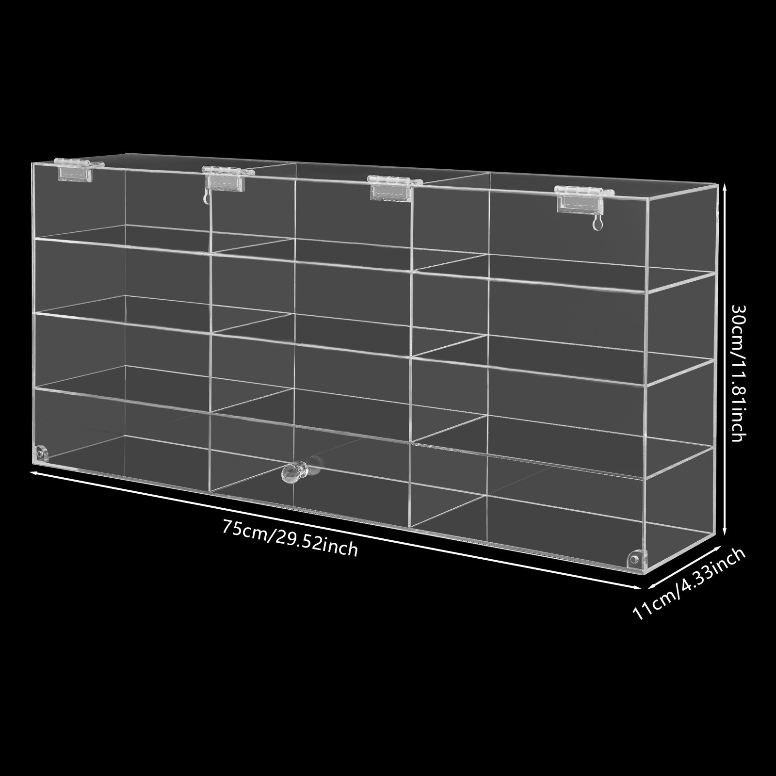 4 Tiers Wall Mounted Toy Displ - огляд і ціна Display Case Acrylic
