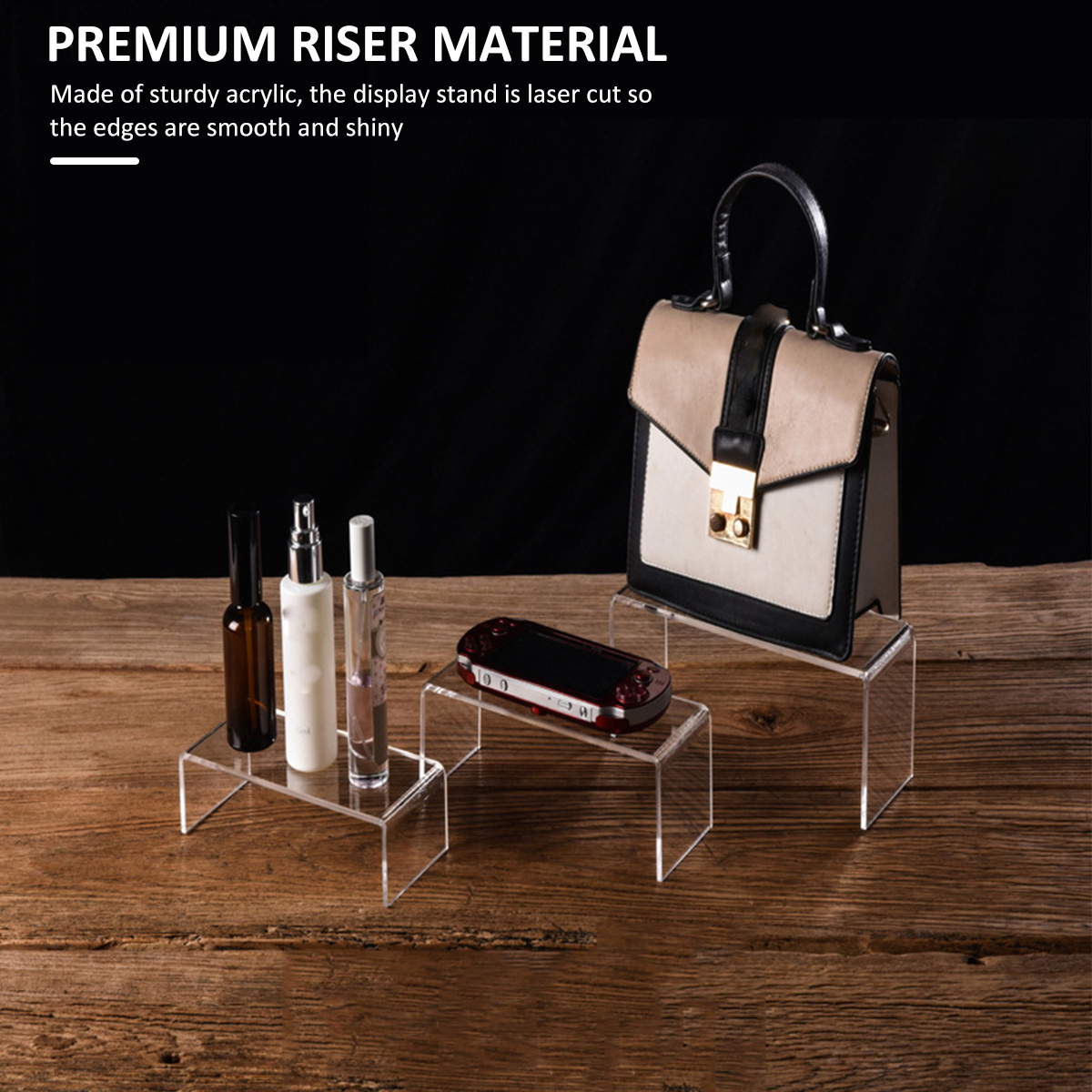 3/6/9Pcs Acrylic Display Stand - огляд і ціна Display Risers Set