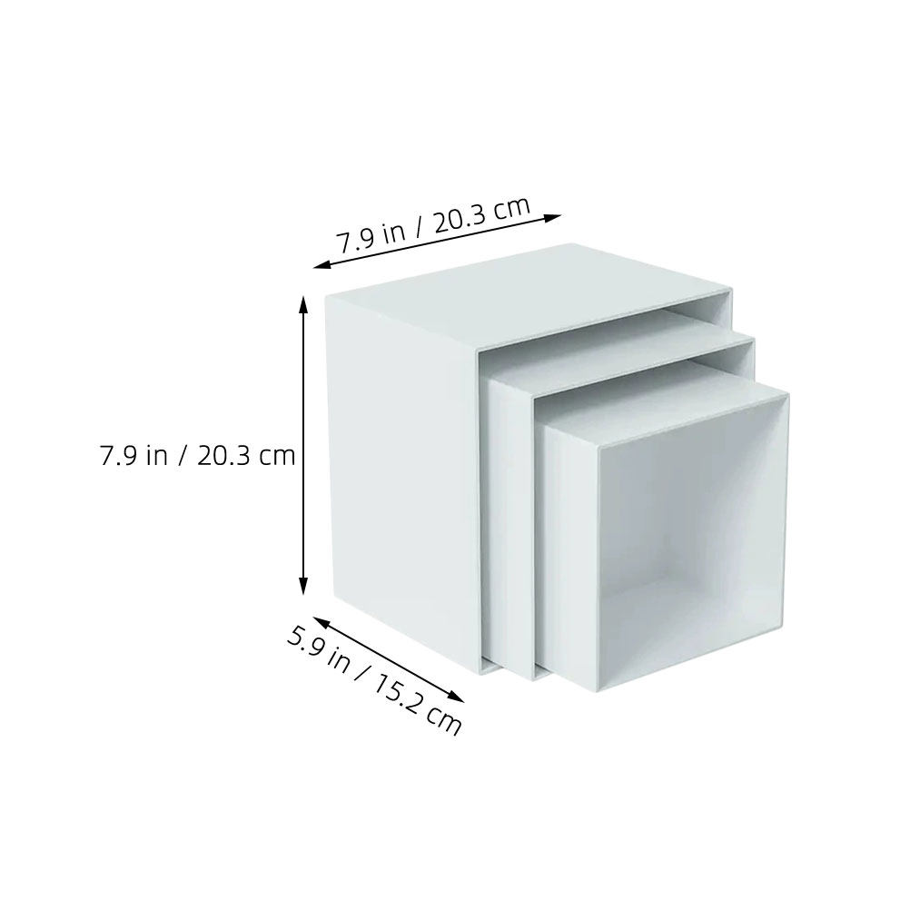 6Pcs Minimalist White Plastic  - огляд і ціна Display Risers Set