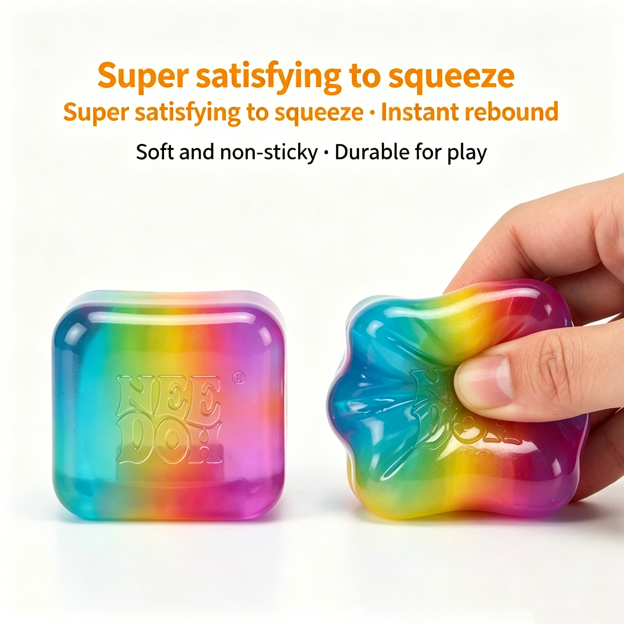 Schylling NeeDoh Rainbow Cube  - огляд і ціна Fidget Cube Original