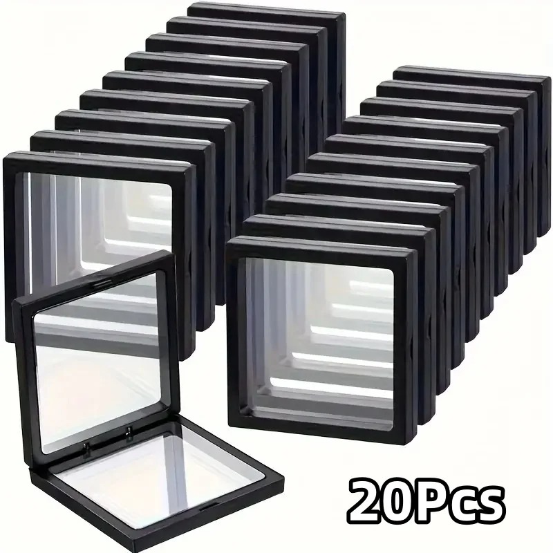 20Pcs Clearview 3D Floating Di - огляд і ціна Display Case Acrylic