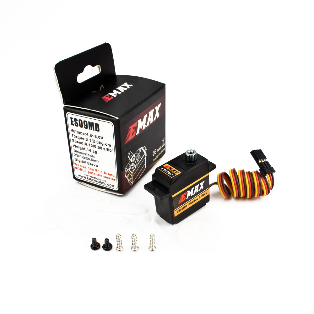 14g Micro Digital Servo ES09MD - огляд і ціна Model Airplane Plastic