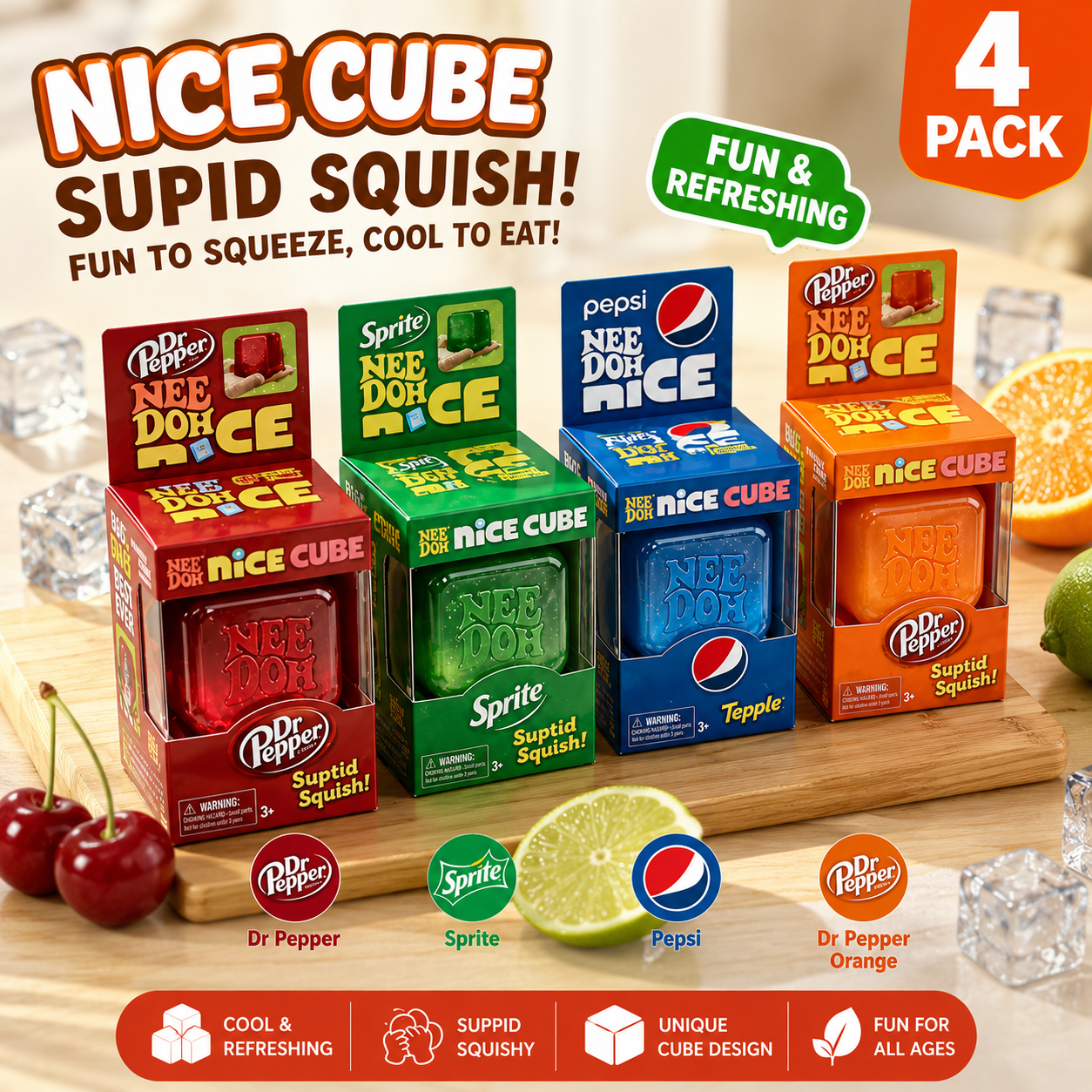 In Stock 2026 Needoh Squeeze S - огляд і ціна Fidget Cube Original
